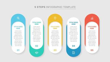 Business Infographic Design Template with 5 Data Points vector