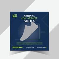 Arrival shoes social media post design template for sale square banner vector