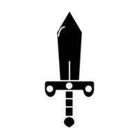sword icon on white background vector