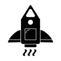 spaceship icon on white background vector