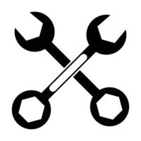 wrench icon on white background vector