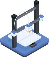 Isometric 3D Printer Icon vector