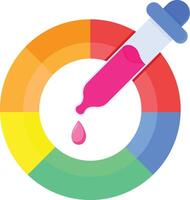 Colour wheel with Colour Picker vector