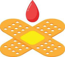 Bandage and Blood Drop vector