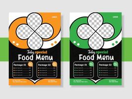 Restaurant fast food menu Design Template. Food Menu Card Design. Menu Card Design For Restaurant. vector