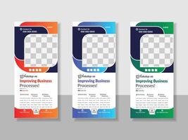 Corporate Professional Business DL Flyer Rack Card Template Design Layout for Office Event Company Multipurpose Use vector