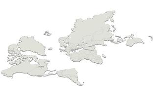 Isometric illustration of a World Map. Illustration of a continents in isometric style. vector