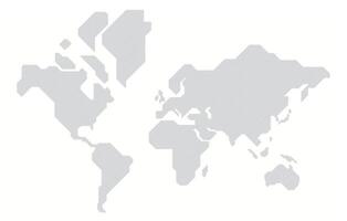 Stylized world map made of diagonal lines. World map in a simple form made of lines. vector