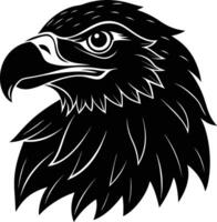 an eagle head with a black and white background vector