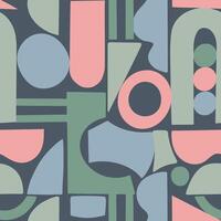 geometric shapes illustration seamless repeat pattern digital artwork vector