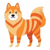 Finnish Spitz dog goes kawaii vector