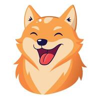 Finnish Spitz dog laughs kawaii vector