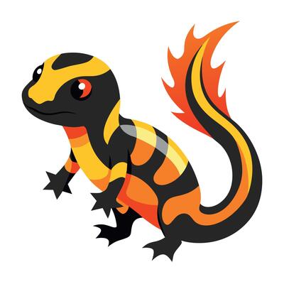 Fire Salamander lizard stay kawaii