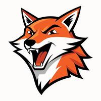 Fox screams kawaii vector