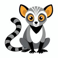 Galago monkey play kawaii vector