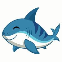 Galapagos Minke Whale fish play kawaii vector