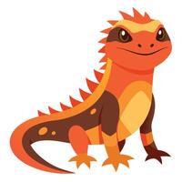 Galapagos Lava Lizard play kawaii vector