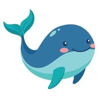 Galapagos Sperm Whale fish goes kawaii vector