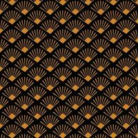 Art Deco Style Seamless pattern design. Gold and Black background vector