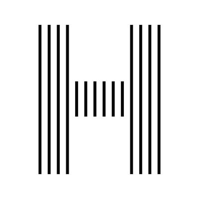 Letter H Initial Monogram Logo Icon Geometric Vertical Stripe Lines
