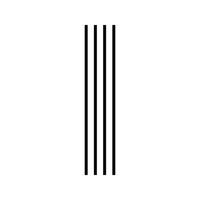 letra yo inicial monograma logo icono geométrico vertical raya líneas vector