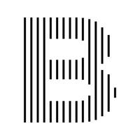 Letter B Initial Monogram Logo Icon Geometric Vertical Stripe Lines vector
