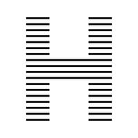 Letter H Initial Monogram Logo Icon Geometric Horizontal Stripe Lines vector