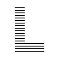 Letter L Initial Monogram Logo Icon Geometric Horizontal Stripe Lines vector