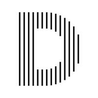 Letter D Initial Monogram Logo Icon Geometric Vertical Stripe Lines vector