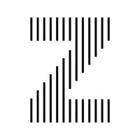 Letter Z Initial Monogram Logo Icon Geometric Vertical Stripe Lines vector