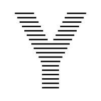Letter Y Initial Monogram Logo Icon Geometric Horizontal Stripe Lines vector