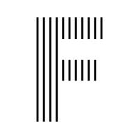Letter F Initial Monogram Logo Icon Geometric Vertical Stripe Lines vector