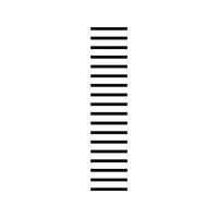 Letter I Initial Monogram Logo Icon Geometric Horizontal Stripe Lines vector