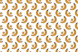 Abstract seamless pattern background of banana vector