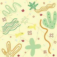 Hand drawn abstract element pattern illustration vector