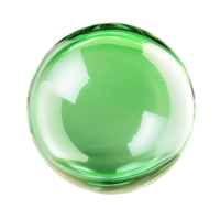 Shiny Green Bubble on Transparent Background - Sphere Ball Bubble Round Glossy Shape Gum Object 3D png