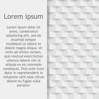 Abstract 3d white geometric background with shadow. Checkerboard texture. vector