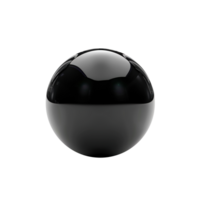Shiny Black Bubble on Transparent Background - Sphere Ball Bubble Round Glossy Shape Gum Object 3D png