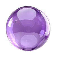 brillant violet bulle sur transparent Contexte - sphère Balle bulle rond brillant forme gencive objet 3d png