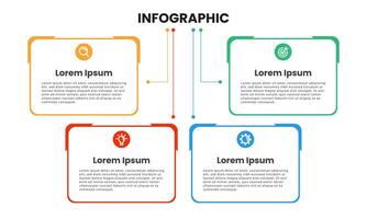 Infographic design template with 4 steps, options or sections vector