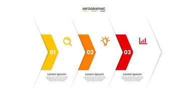 Business process infographic template with 3 options or steps. Timeline infographic design vector