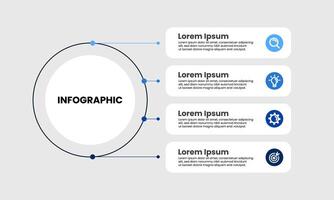 Infographic design template with 4 steps, options or sections vector