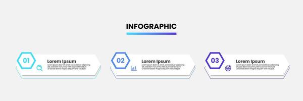 Business process infographic template with 3 options or steps. Timeline infographic design vector