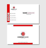 Minimalist business card design template. Clean business card layout vector