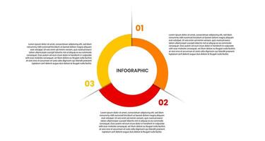 Business process infographic template with 3 options or steps. Timeline infographic design vector