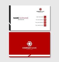 Minimalist business card design template. Clean business card layout vector
