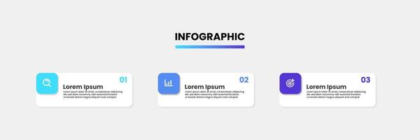 Timeline infographic design template. Business infographic concept with 3 steps, options. Can be used for presentation, diagram, workflow layout, flowchart vector