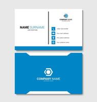 Minimalist business card design template. Clean business card layout vector
