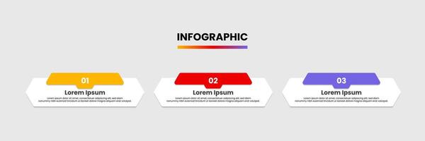 Timeline infographic design template. Business infographic layout with 3 steps, options. Can be used for presentation, workflow chart, diagram, info graphic vector