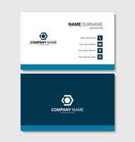 Minimalist business card design template. Clean business card layout vector